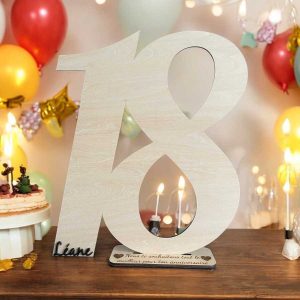 Carte anniversaire en bois personnalisé