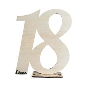 Carte anniversaire en bois personnalisé